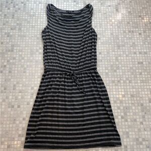 Max & Mia Striped Cowl Neck Dress